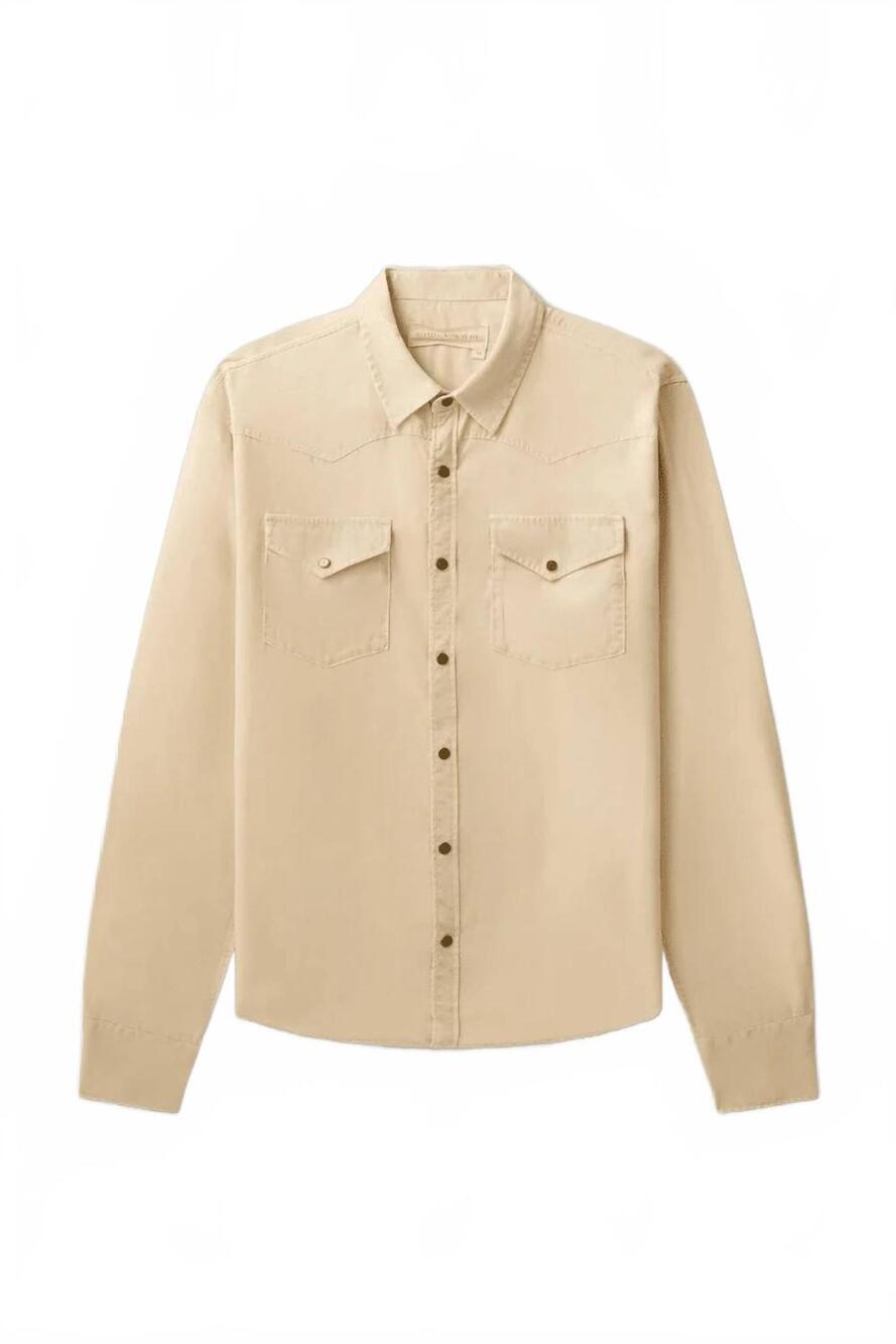 NEW ROAD TO NOWHERE men's cash western shirt in origami pigment dyed